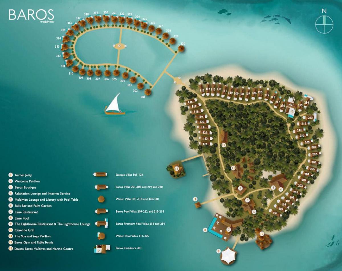 karta över baros maldives