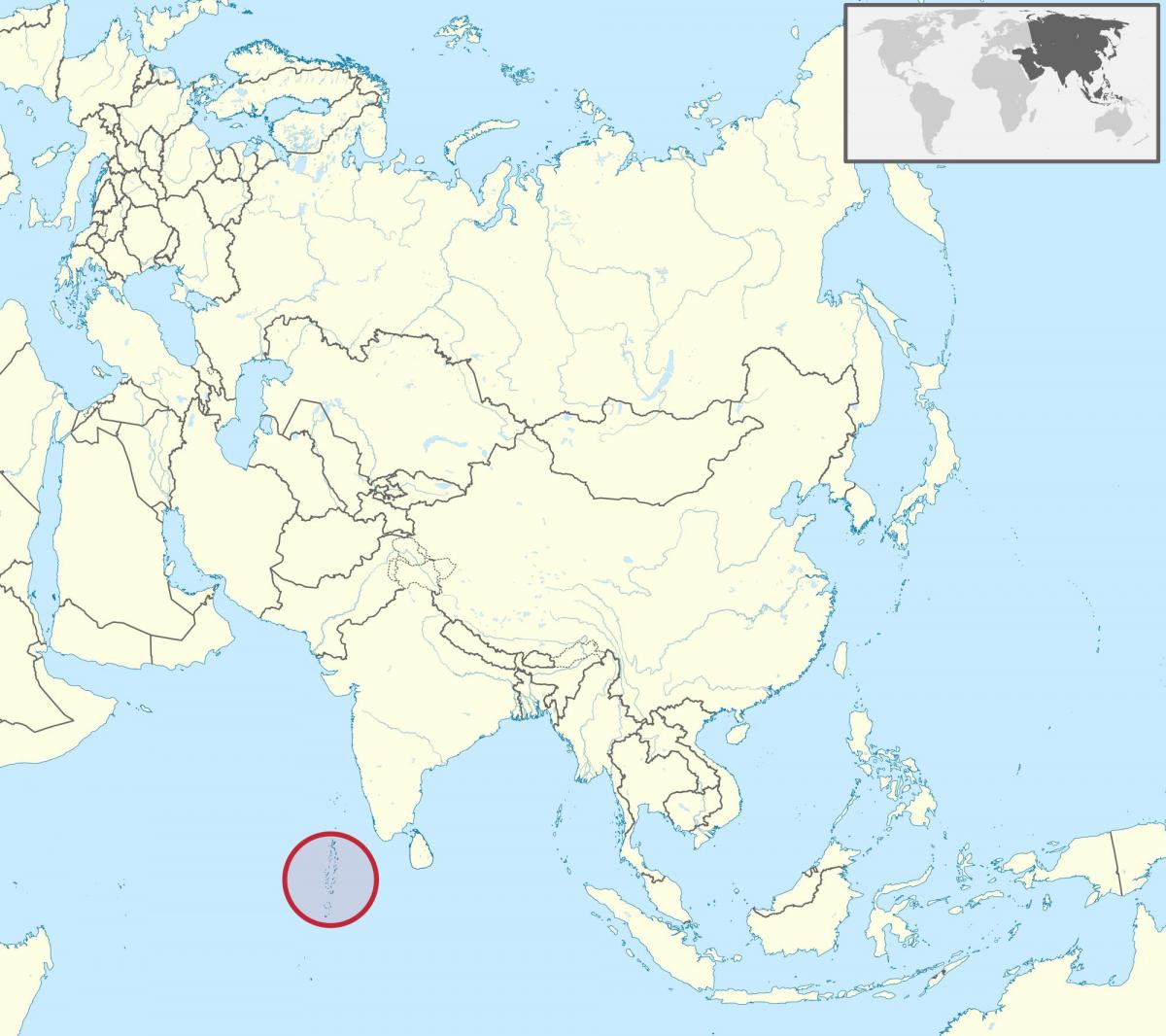 karta över maldiverna karta asien