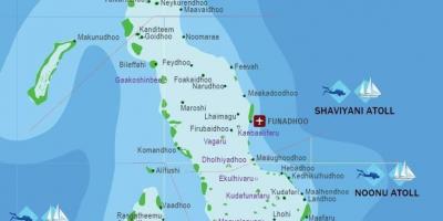 Fullständig karta över maldiverna