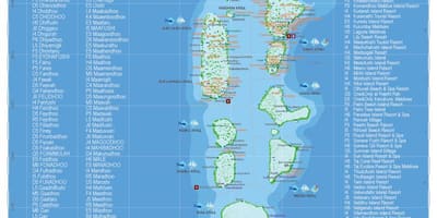 Maldiverna geografisk karta