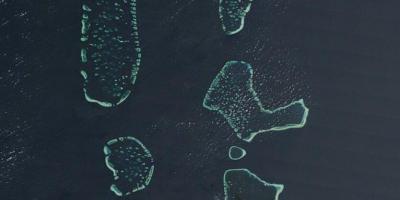 Karta över maldiverna satellit -